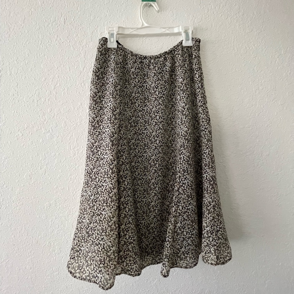 Vintage Floral Midi Skirt